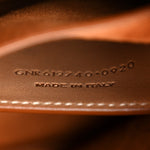 Smooth Vintage Calfskin Small Kaia Satchel Brown Gold
