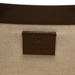 GG Supreme Monogram Azalea Calfskin Mini Horsebit 1955 Foldover Top Handle Bag Beige Ebony Brown Sugar