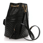 Lambskin Matelasse Monogram Joe Backpack Black