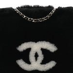 Muff Shearling Lambskin Bag Black Ecru