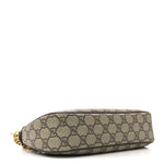 GG Supreme Monogram Textured Dollar Calfskin Web Small Ophidia GG Handbag Beige Ebony New Acero