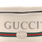 Grained Calfskin Small Logo Belt Bag White