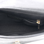 Sheepskin Chevron Quilted Mini Double Chevron Flap Black
