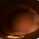 Satinated Calfskin Maillon Triomphe Bucket Bag Tan