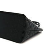 Caviar Quilted Medallion Tote Black