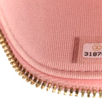 Caviar Quilted Mini Vanity Case With Chain Pink