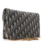 Oblique Saddle Chain Pouch Blue
