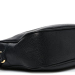 Pebbled Calfskin Small Soho Disco Bag Black