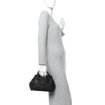 Calfskin Macrocannage Small Toujours  Black