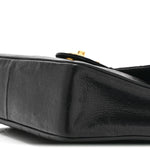 Caviar Vertical Quilted Jumbo Single Flap Black