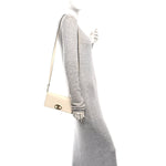 Calfskin Vlogo Crossbody Pouch White