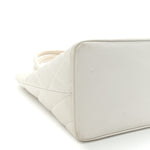 Caviar Quilted Medallion Tote White