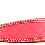 Lambskin Quilted Small Hobo Bag Pink