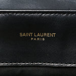Calfskin Y Quilted Monogram Medium Loulou Chain Satchel Black