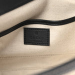 GG Supreme Monogram Horsebit 1955 Soft Small Shoulder Bag Beige Black