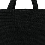 Raffia Wide Tote Black