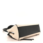 Grained Calfskin Boucle Urban Essentials Small Shopping Bag Black Ivory