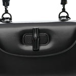 Boarded Dyana Lux Calfskin Web Monochrome Medium Bamboo 1947 Top Handle Bag Black