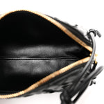 Calfskin Intrecciato Small Loop Top Handle Black