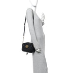 Calfskin Matelasse Small GG Marmont Chain Shoulder Bag Black