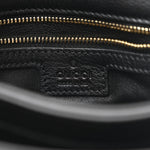 Roxy Calfskin Web Medium Studded Blondie Shoulder Flap Bag Black