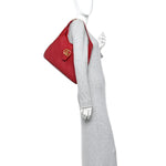 Goatskin Medium Aphrodite Shoulder Bag Hibiscus Red
