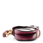 Supple Calfskin Mini Saddle Bag With Strap Purple