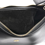 Smooth Calfskin Medium Strap Ava Triomphe Shoulder Bag Black