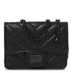 Aged Calfskin Chevron Quilted Reissue Belt Bag So Black