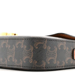 Canvas Calfskin Triomphe Shoulder Bag Tan