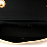 Lambskin Quilted Medium Elegant CC Flap Beige Black