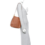 Grained Calfskin Low Key Hobo PM Cognac