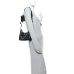 Saffiano Lux Re-Edition 2005 Shoulder Bag Black
