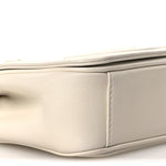 Lambskin CC Mania Flap Bag White