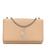 Grain De Poudre Medium Monogram Kate Satchel Sable Beige