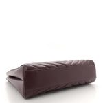 Grain de Poudre Matelasse Chevron Medium Tribeca Shopping Bag Rouge Legion