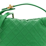 Lambskin Quilted Large Perfect Meeting Hobo Green