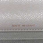 Caviar Quilted Mini Business Affinity Flap Grey