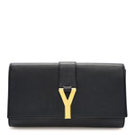 Calfskin Classic Y Ligne Clutch Black