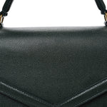 Grain de Poudre Medium Classic Monogram Cassandra Top Handle Dark Green