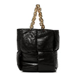 Calfskin Maxi Intrecciato Puffy Chain Tote Bag Fondente