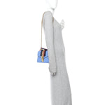Calfskin Mini Sylvie Chain Shoulder Bag Clear Sky Blue