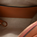 Monogram Textured Dollar Calfskin Mini Ophidia Shoulder Bag Cloche Rose Pink