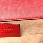 Calfskin Studded Small Padlock Shoulder Bag Hibiscus Red