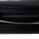 Sheepskin Tri-Quilt Monogram Envelope Chain Wallet Black