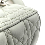 Lambskin Cannage Medium Lady Dior Green