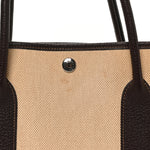 Toile Buffle Gala Garden Party Tote 36 MM Marron Fonce