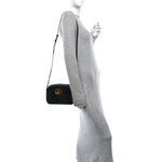 Calfskin Matelasse Small GG Marmont Chain Shoulder Bag Black