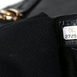 Caviar Diamond Stitched Top Handle Flap Black