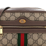 GG Supreme Monogram Web Mini Ophidia Shoulder Bag Brown